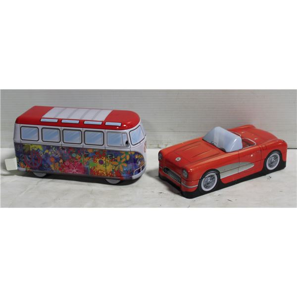 ESTATE CORVETTE & V W BUS COLLECTOR TINS