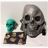 Image 1 : ADULT NEW SILVER SKULL FULL FACE MASK, SKULL STATU