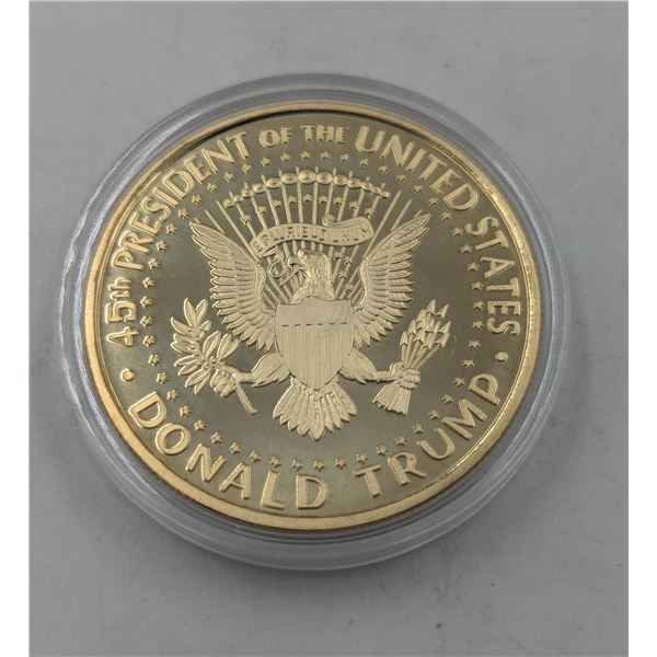 PRESIDENTIAL DONALD TRUMP COIN GOLD PLATED