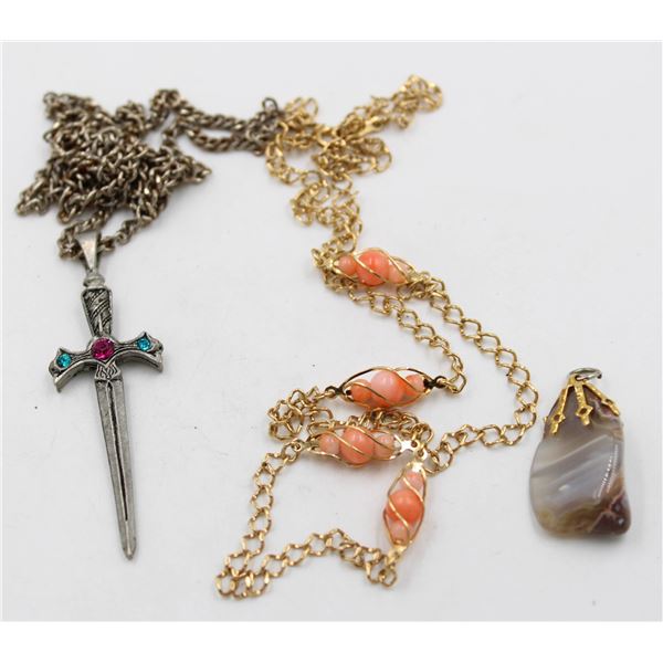 3 PCS SWORD NECKLACE,