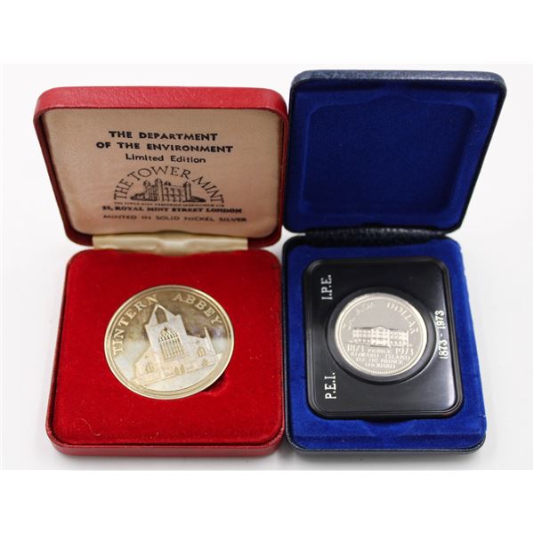 2PCS 1973 CANADIAN SILVER DOLLAR WITH