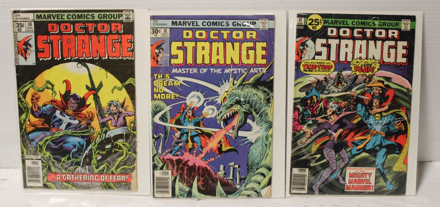 3 VINTAGE MARVEL COMICS DOCTOR STRANGE