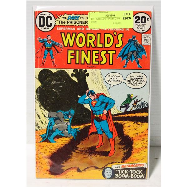 1973 WORLD'S FINEST 219 DC COMIC BOOK