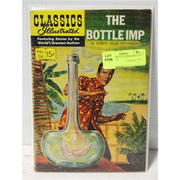 1954 CLASSICS ILLUSTRATED #117 THE BOTTLE