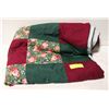 Image 1 : HOMEMADE QUILTED BLANKET 51" X 64"