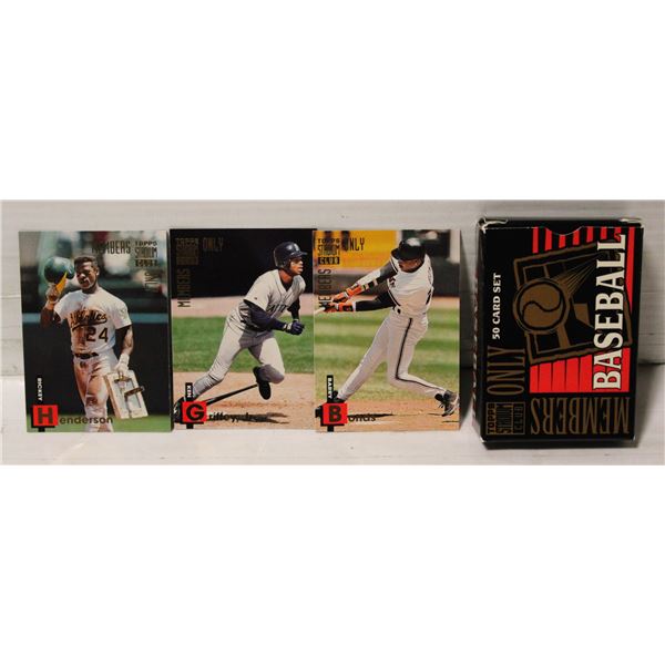 MEMBERS ONLY BASEBALL TOPPS STADIUM CLUB COMPLETE