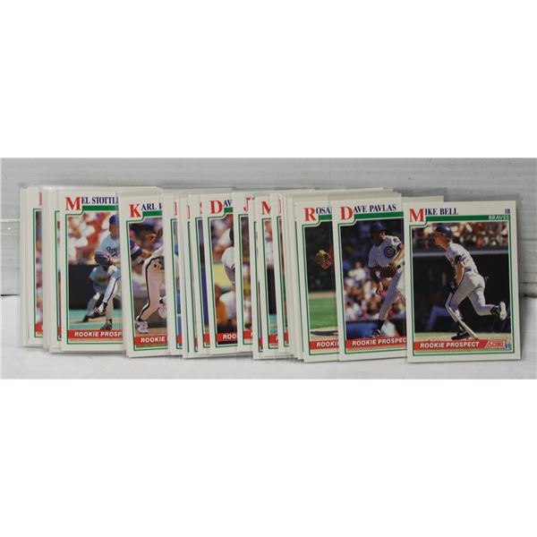 SCORE 1991 ROOKIE CARDS BASEBALL MLB