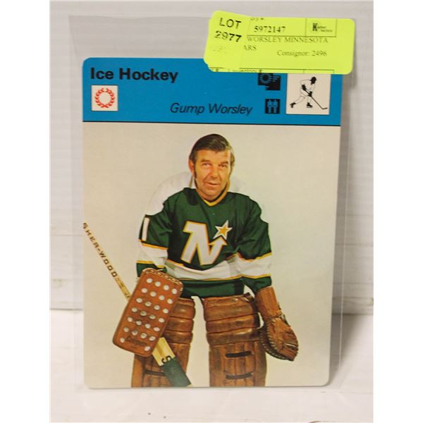 1977 GUMP WORSLEY MINNESOTA NORTH STARS