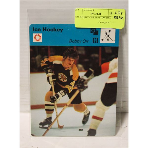 1977 BOBBY ORR BOSTON BRUINS