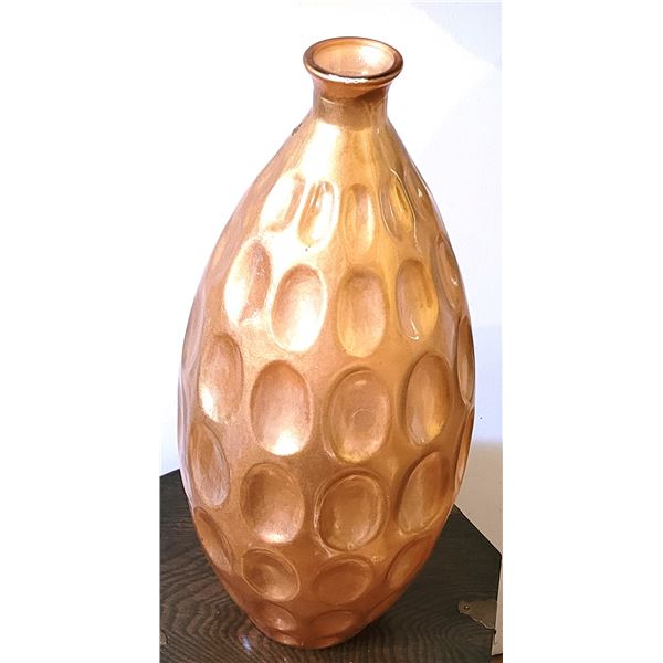 31)  MID CENTURY MODERN 18" GOLDEN AMBER COLORED