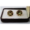 Image 1 : VINTAGE GOLD CUBIC ZIRCONIA CUFFLINKS