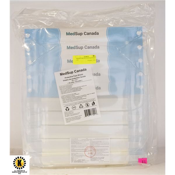 MEDSUP PROTECTIVE FACE SHIELDS (10)