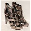 Image 1 : NEW STEVE MADDEN SZ 9 METALLIC SANDALS SIDE ZIP 5