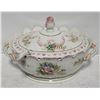 Image 1 : VINTAGE ITALIAN MAJOLICA PINK ROSE SCALLOPED