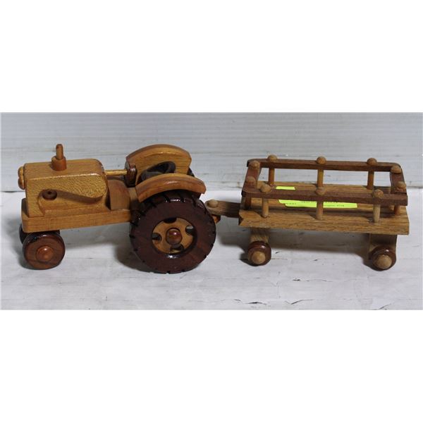 WOODEN TRACTOR & TRAILER MODEL