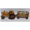 Image 1 : WOODEN TRACTOR & TRAILER MODEL