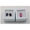Image 1 : #160-HEATED RED RUBY 3.65 CT & BLUE SAPPHIRE 3.10C