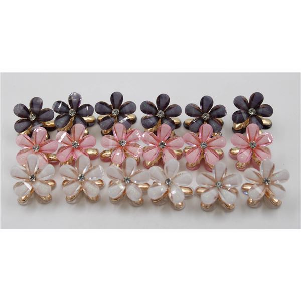 NEW 18PCS FLOWER HAIRCLIPS FOR WOMEN