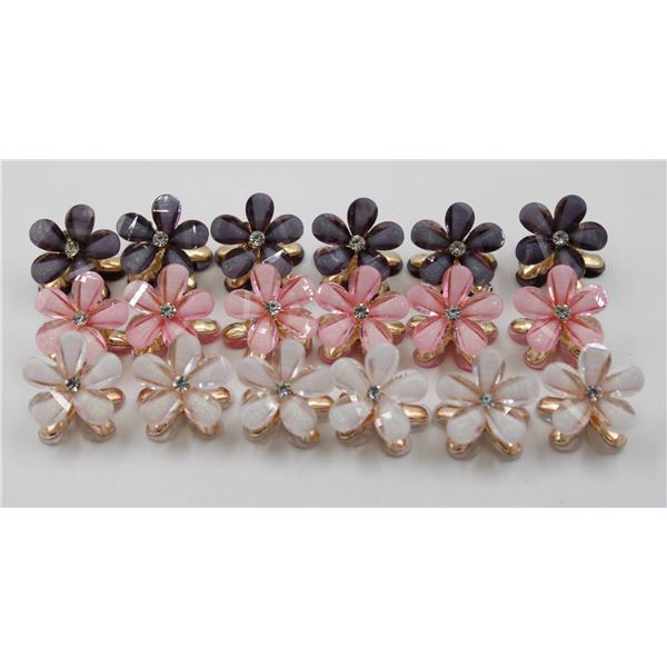 NEW 18PCS FLOWER HAIRCLIPS FOR WOMEN