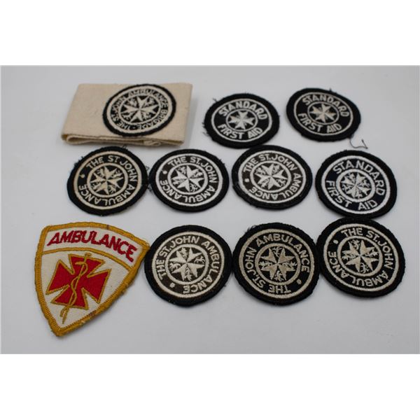 LOT OF OLD ST. JOHN AMBULANCE PATCHES ETC.