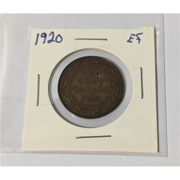 1920 CANADA LARGE 1 CENT COIN