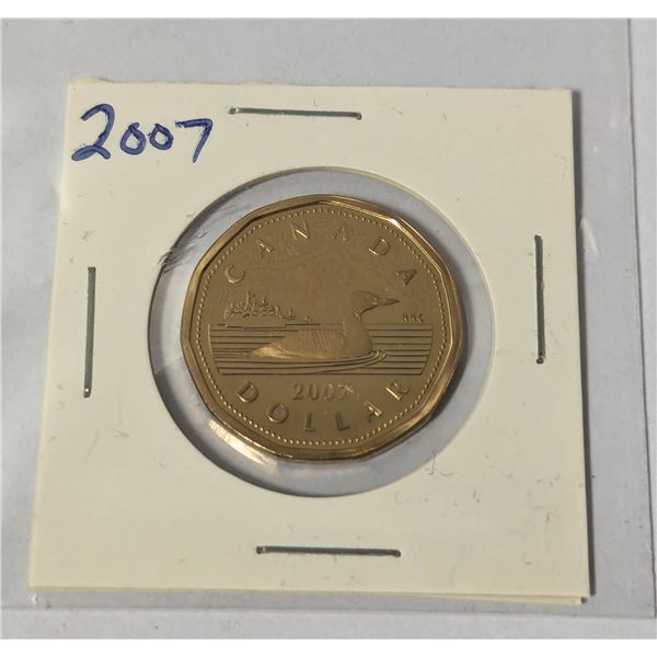 2007 CANADA $1 DOLLAR LOON PROOF FINISH COIN