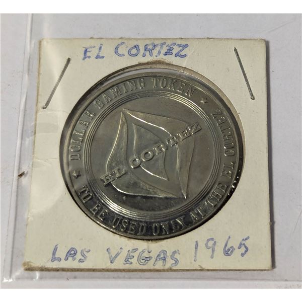 1965 EL CORTEZ LAS VAGAS NEVADA $1 GAMING TOKEN