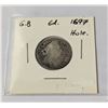 3462  1697 SILVER GREAT BRITAIN 6 PENCE COIN, HOLED