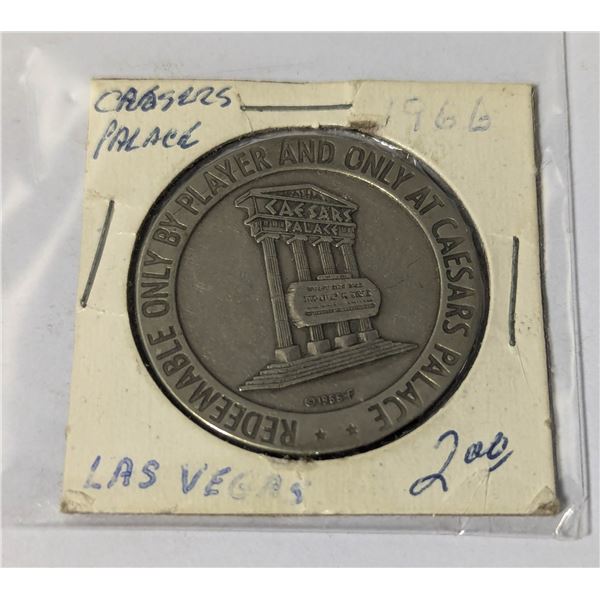 1966 CAESARS PALACE LAS VEGAS $1 GAMING TOKEN