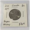 Image 1 : 2011 HAPPY HOLIDAYS CANADA 25c NON CIRCULATING