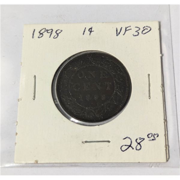 1898 CANADA LARGE 1 CENT COIN