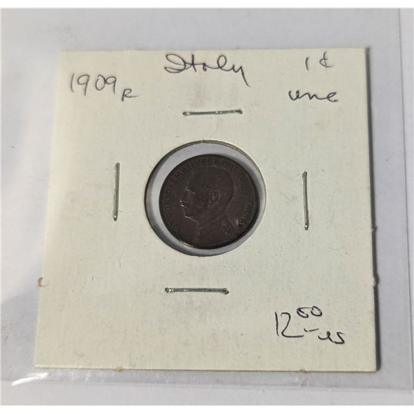 1909 R ITALY 1 CENT COIN, UNCIRCULATED