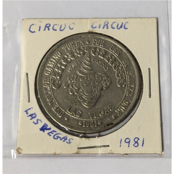 1981 CIRCUS CIRCUS LAS VEGAS NEVADA $1 GAMING