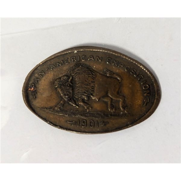 1901 PAN AMERICAN EXPO. BUFFALO ELONGATED PENNY