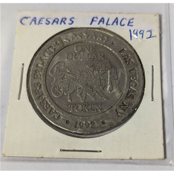 1992 CAESARS PALACE LAS VEGAS $1 GAMING TOKEN