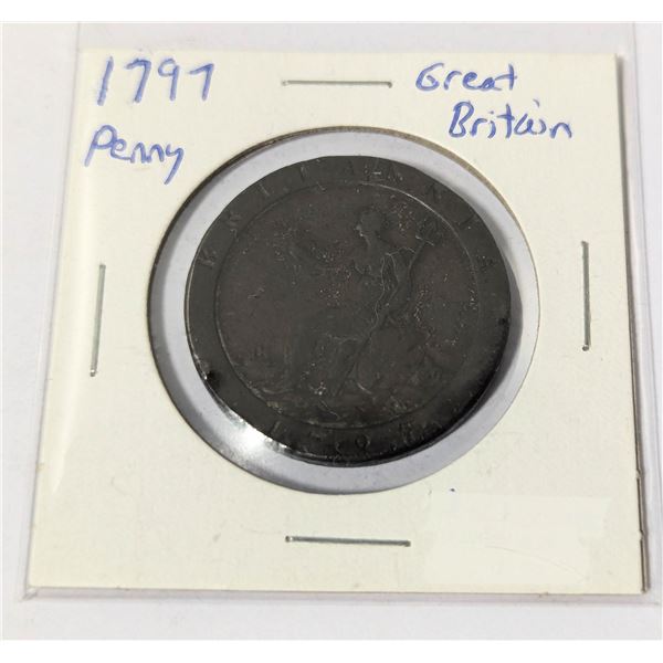 1797 GREAT BRITAIN LARGE CARTWHEEL PENNY COIN