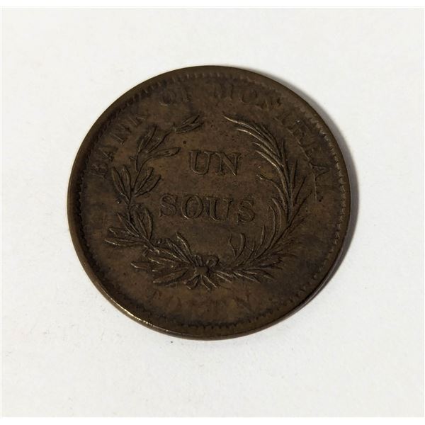 LOWER CANADA UN SOU BANK OF MONTREAL TOKEN