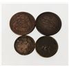 Image 2 : x4 1837/42 OLD 1 PENNY & HALF PENNY CANADA TOKENS
