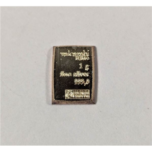 1 GRAM FINE .999 SILVER VALCAMBI SUISSE BARS