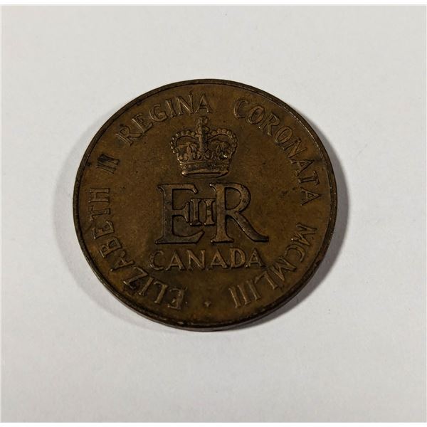 OLD QE II COMMEMORATIVE CORONATION MEDAL CANADA