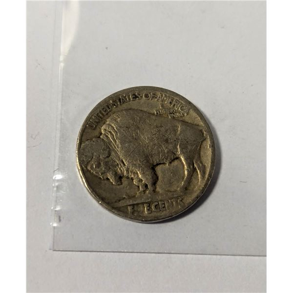 1920 USA BUFFALO NICKEL MISSING "IV" IN "FIVE"