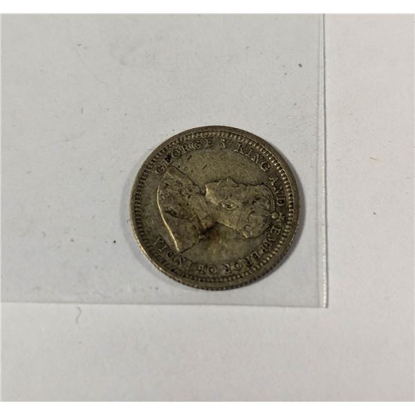 1935 SILVER STRAITS SETTLEMENTS 5c DIE CRACK