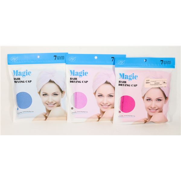3 NEW HAIR DRYING CAPS