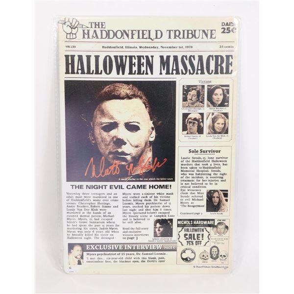 NEW HALLOWEEN NEWS PAPER ARTICLE THEME METAL SIGN