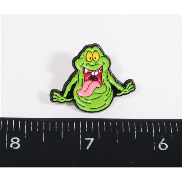 NEW GHOSTBUSTERS THEME SLIMER LAPEL PIN