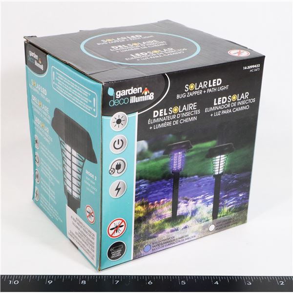 NEW SOLAR LED BUG ZAPPER AND PATH LIGHT