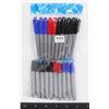 Image 1 : 2 NEW PACKS OF PERMANENT MARKERS. BLACK, BLUE AND