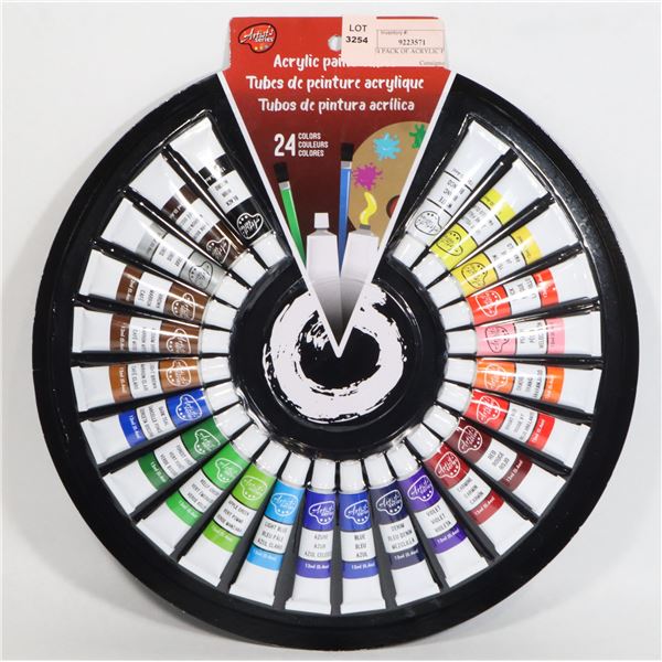 NEW 24 PACK OF ACRYLIC PAINTS