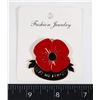 Image 1 : NEW LARGE POPPY LEAST WE FORGET BROOCH/LAPEL PIN