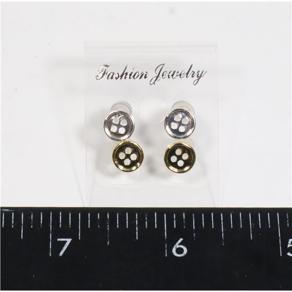 NEW DAINTY BUTTON DESIGN STUD EARRINGS